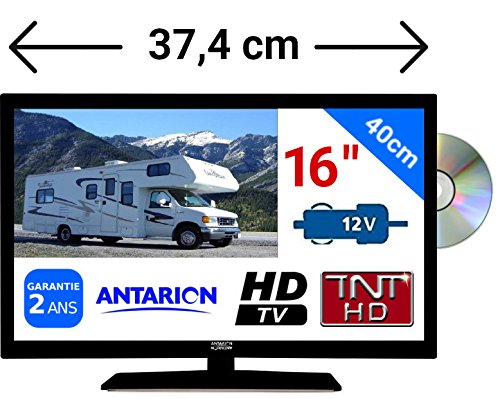 Combiné DVD TV Camping Car Camion 16 pouces : ANTARION TV16DVDB2